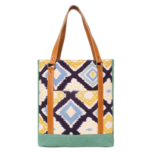 Sixtease Up-cycled Canvas Office Bag: Elevate Your Workday with Sustainable Sophistication and Functional Design! - (SB-4105)