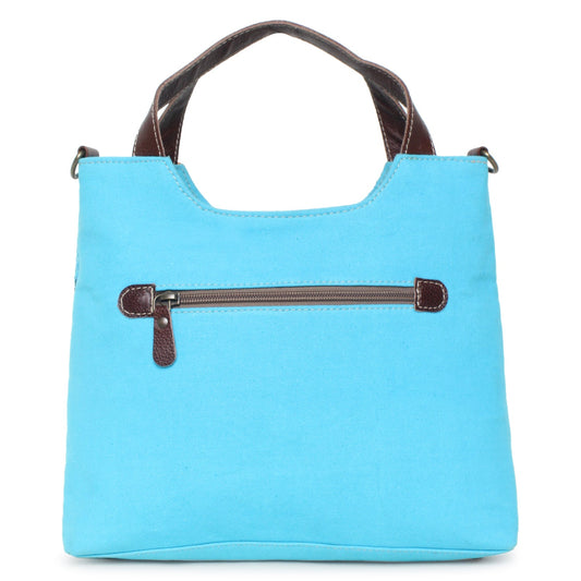 Sixtease Up-cycled Canvas Handbag: Sustainable Chic, Urban Sophistication, Perfect for Effortless Everyday Style! - (SB-4195)