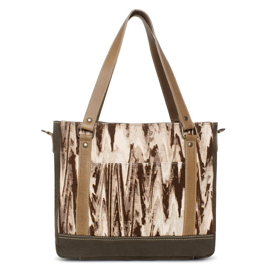 Sixtease Up-cycled Canvas Functional Tote Bag: Sustainable Style, Urban Versatility, Perfect for Effortless Everyday Adventures! - (SB-4216)