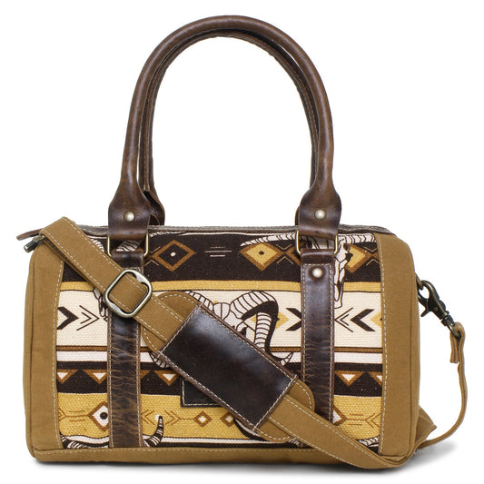 Sixtease Up-cycled Canvas Handbag: Sustainable Chic, Urban Sophistication, Perfect for Effortless Everyday Style! - (SB-4166)