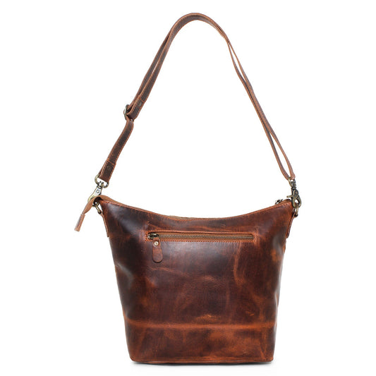 Ciao/Wax Toronto Leather & Hairon Mini Duffle Bag by Sixtease - Urban Wanderlust: Chic Adventure Awaits! - (SB-2063-A)