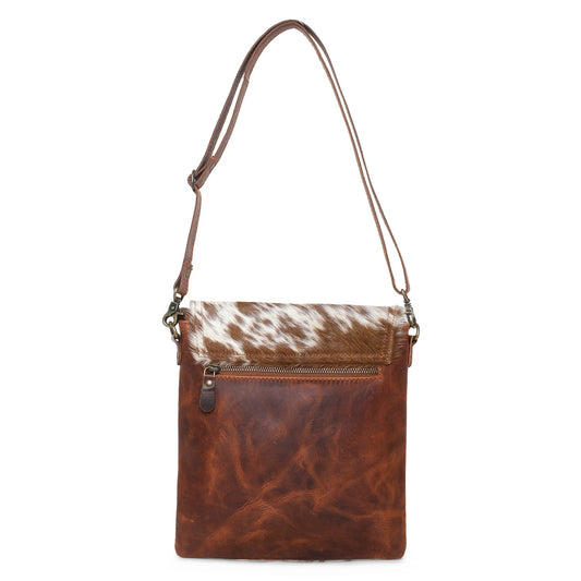 Elprine I/Wax Toronto Leather & Hairon Small Crossbody Bag by Sixtease - Chic Companion for Urban Exploration!- (SB-2064-A)