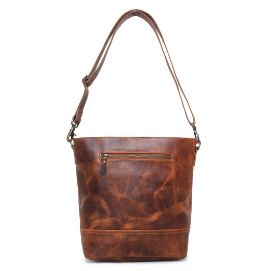 Sixtease Bliss/Wax Toronto Leather & Hairon Shoulder Bag: Urban Sophistication Meets Natural Elegance for Effortless City Style! - (SB-2068-A)