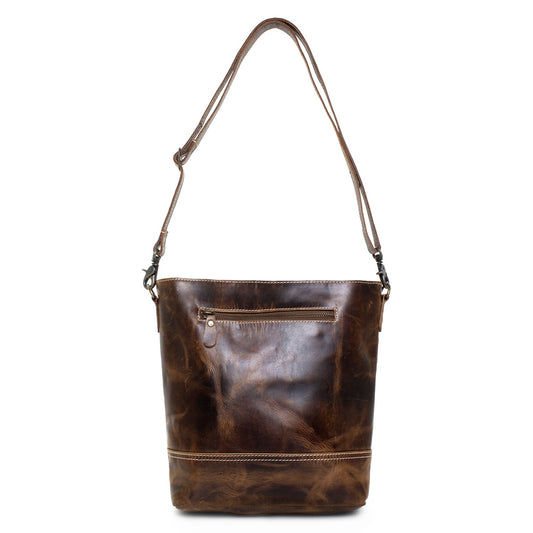 Sixtease Bliss/WT Brown Leather & Hairon Shoulder Bag: Elevate Your Style with Urban Sophistication and Timeless Elegance! - (SB-2068-C)