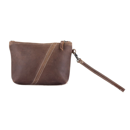 Gold Wristlet Leather & Hairon Wristlet by Sixtease - Radiate Elegance with Every Gesture! - (SB-2519)