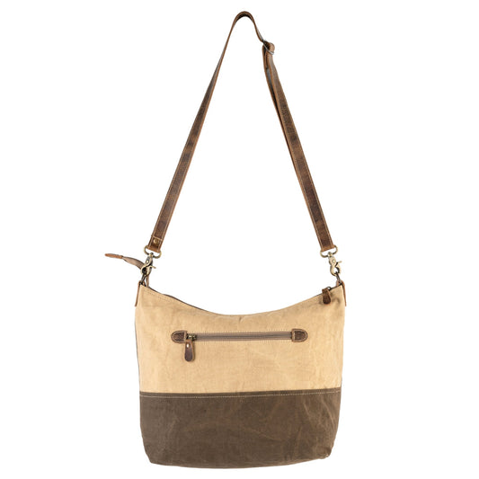 Sixtease Penelope Up-cycled Canvas Shoulder Bag: Embrace Timeless Elegance with Sustainable Flair, Where Classic Design Meets Eco-Friendly Craftsmanship! - (SB-3129)