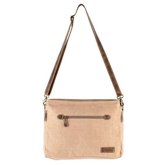 Sixtease Aster Up-cycled Canvas Shoulder Bag: Bloom with Sustainable Style, Where Urban Adventure Meets Eco-Friendly Elegance! - (SB-3135)