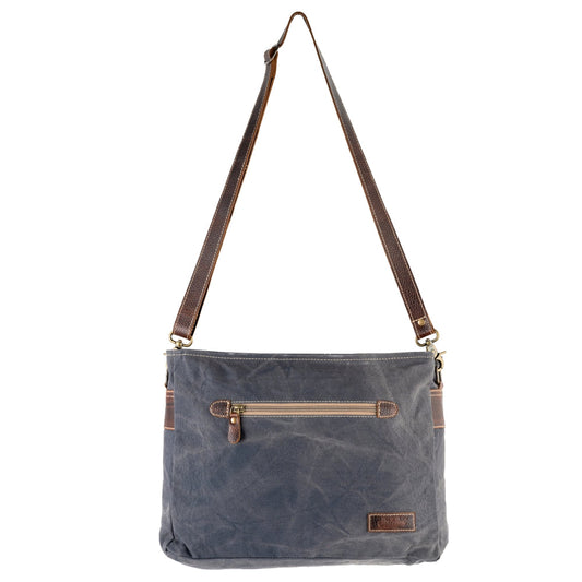 Sixtease Danica Up-cycled Canvas Shoulder Bag: Define Your Journey with Sustainable Sophistication, Where Functionality Meets Eco-Conscious Fashion!- (SB-3136)