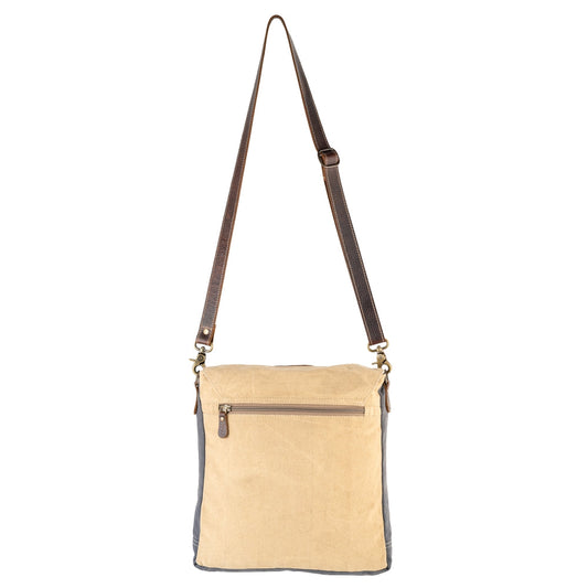 Sixtease Carina Up-cycled Canvas Shoulder Bag: Illuminate Your Style with Sustainable Radiance, Where Urban Chic Meets Eco-Conscious Design!- (SB-3147)