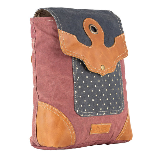 Sixtease Archer Up-cycled Canvas Backpack: Sustainable Style, Urban Adventure, Perfect for Eco-Conscious Explorers and Trendsetting Travelers! - (SB-3156)