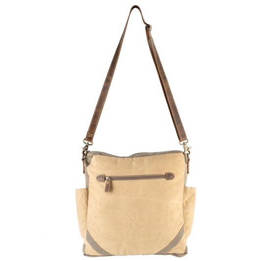 Sixtease Darcy Up-cycled Canvas Shoulder Bag: Define Your Style with Sustainable Sophistication, Where Classic Meets Eco-Conscious Elegance! - (SB-3158)