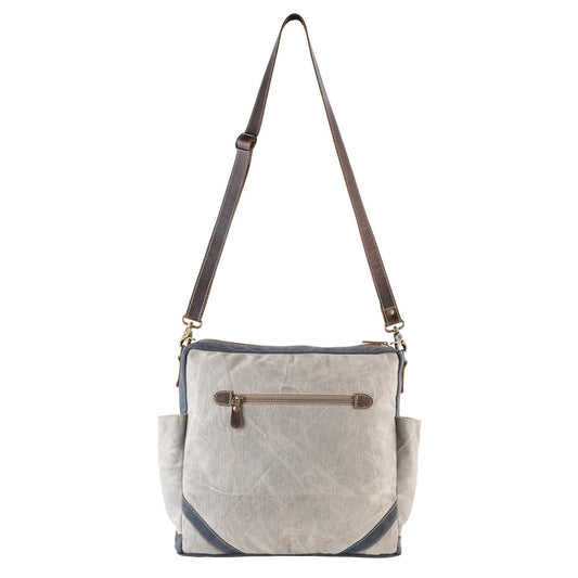 Sixtease Flint Up-cycled Canvas Shoulder Bag: Ignite Urban Style with Sustainable Sophistication, Where Functionality Meets Eco-Conscious Design! - (SB-3160)