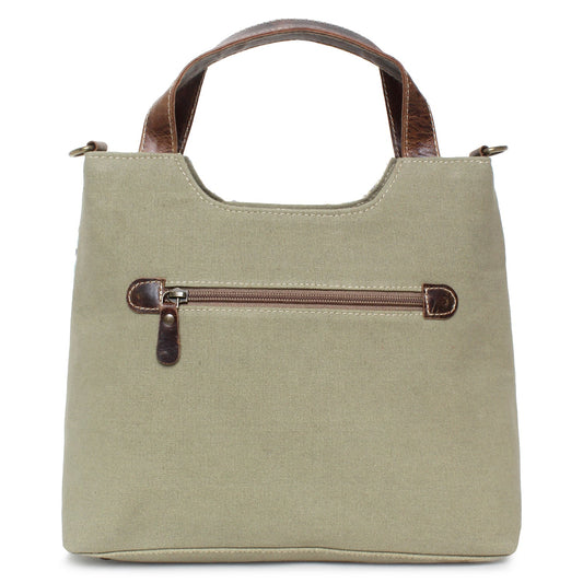 Sixtease Up-cycled Canvas Handbag: Sustainable Chic, Urban Sophistication, Perfect for Effortless Everyday Style! - (SB-4005)