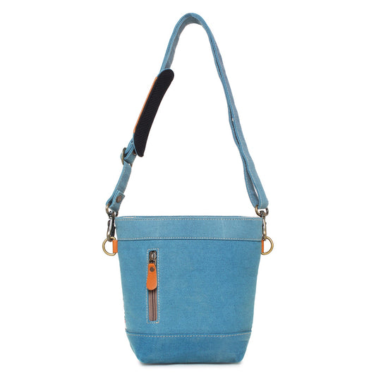 Sixtease Up-cycled Canvas Small and Crossbody Bag: Compact Convenience Meets Sustainable Style for On-the-Go Adventures! - (SB-4022)