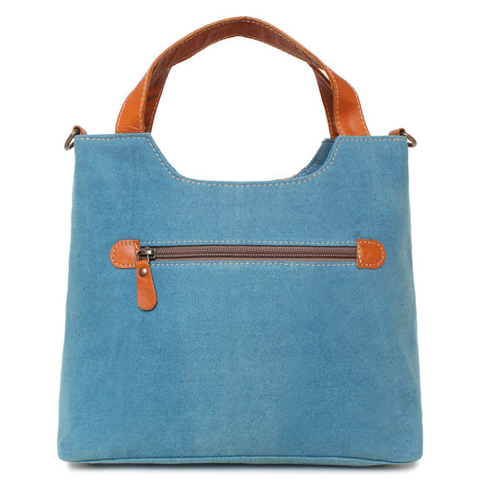 Sixtease Up-cycled Canvas Handbag: Sustainable Chic, Urban Sophistication, Perfect for Effortless Everyday Style! - (SB-4024)