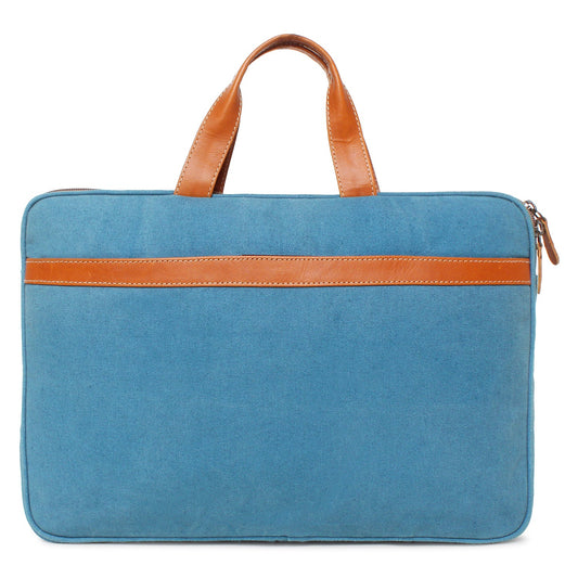 Sixtease Up-cycled Canvas Laptop Sleeve: Stylish Protection for Your Tech Essentials with Eco-Conscious Flair!- (SB-4032)