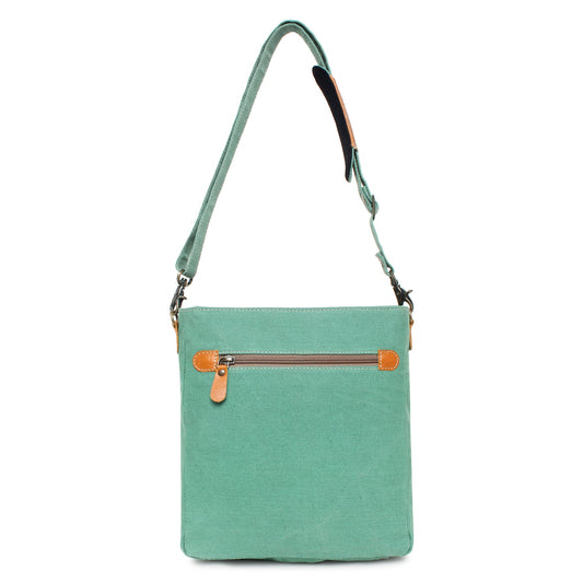 Sixtease Up-cycled Canvas Shoulder Bag: Elevate Your Everyday Carry with Sustainable Style and Eco-Friendly Flair! - (SB-4097)