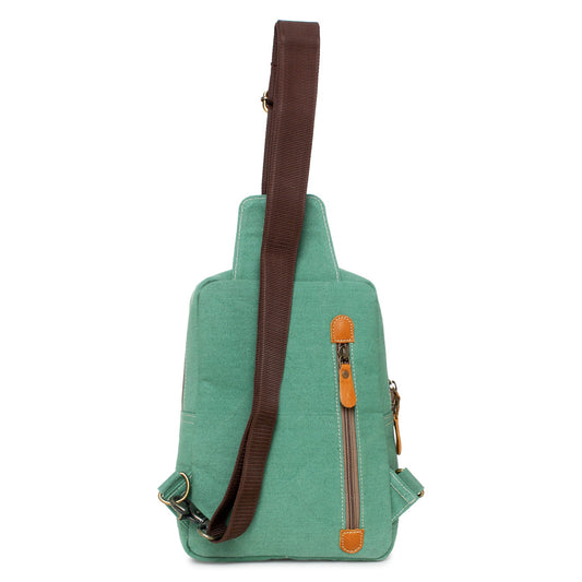 Sixtease Up-cycled Canvas Travel Sling Bag: Journey in Sustainable Style, Where Convenience Meets Eco-Friendly Craftsmanship! - (SB-4104)