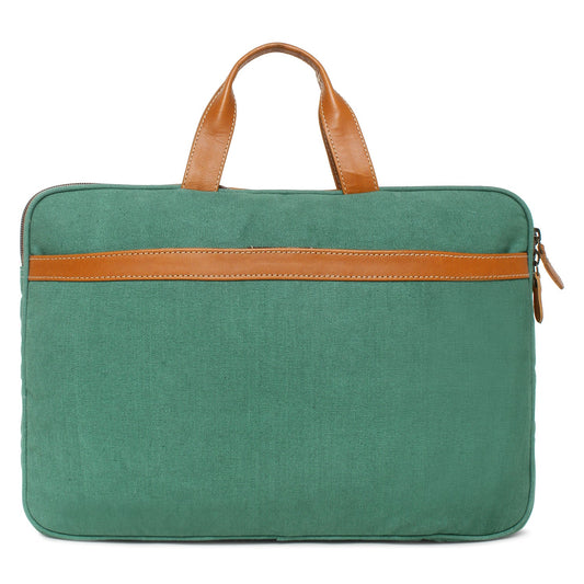 Sixtease Up-cycled Canvas Laptop Sleeve: Stylish Protection for Your Tech Essentials with Eco-Conscious Flair!- (SB-4108)