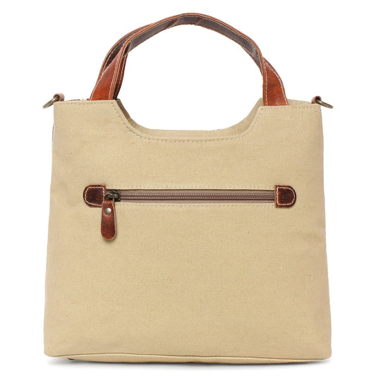 Sixtease Up-cycled Canvas Handbag: Sustainable Chic, Urban Sophistication, Perfect for Effortless Everyday Style! - (SB-4119)