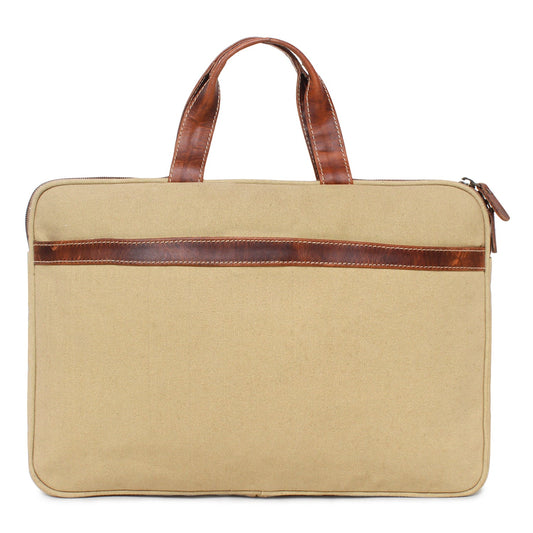 Sixtease Up-cycled Canvas Laptop Sleeve: Stylish Protection for Your Tech Essentials with Eco-Conscious Flair!- (SB-4127)