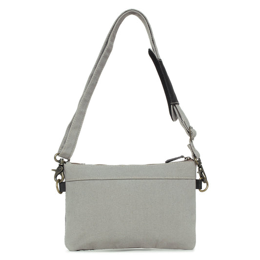 Sixtease Up-cycled Canvas Small and Crossbody Bag: Compact Convenience Meets Sustainable Style for On-the-Go Adventures! - (SB-4134)