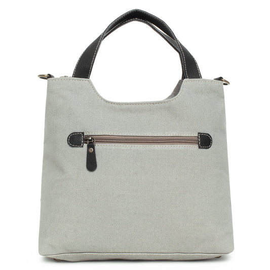 Sixtease Up-cycled Canvas Handbag: Sustainable Chic, Urban Sophistication, Perfect for Effortless Everyday Style! - (SB-4138)