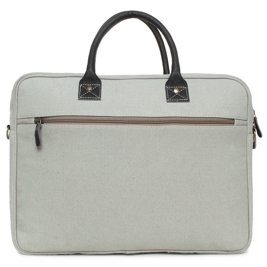 Sixtease Up-cycled Canvas Laptop Bag: Eco-Friendly Tech Carrier for Stylish Professionals On the Move!- (SB-4144)