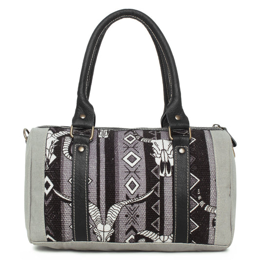 Sixtease Up-cycled Canvas Handbag: Sustainable Chic, Urban Sophistication, Perfect for Effortless Everyday Style! - (SB-4147)