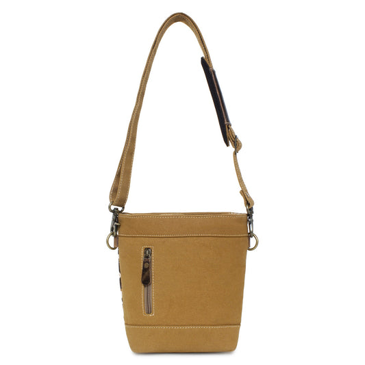 Sixtease Up-cycled Canvas Small and Crossbody Bag: Compact Convenience Meets Sustainable Style for On-the-Go Adventures!- (SB-4155)