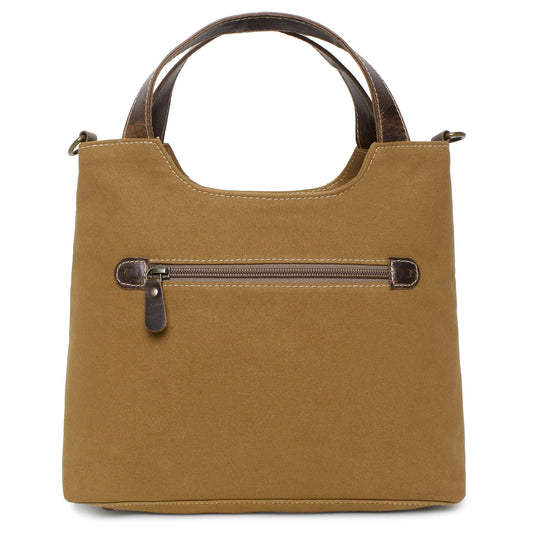 Sixtease Up-cycled Canvas Handbag: Sustainable Chic, Urban Sophistication, Perfect for Effortless Everyday Style! - (SB-4157)