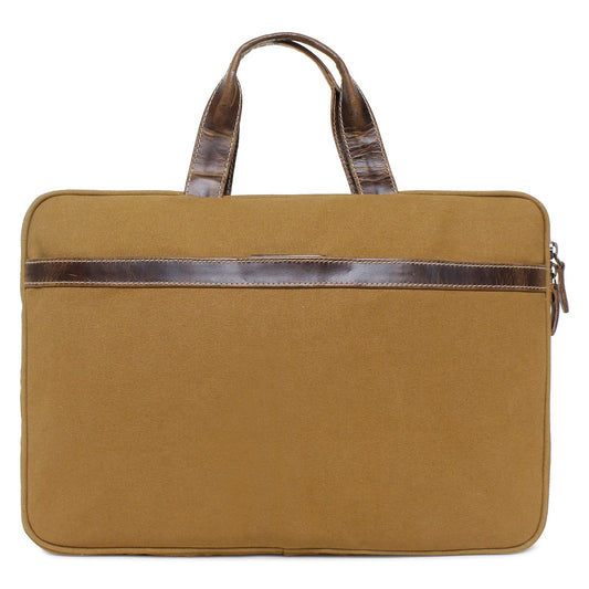 Sixtease Up-cycled Canvas Laptop Sleeve: Stylish Protection for Your Tech Essentials with Eco-Conscious Flair!- (SB-4165)