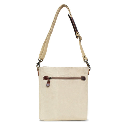 Sixtease Up-cycled Canvas Shoulder Bag: Elevate Your Everyday Carry with Sustainable Style and Eco-Friendly Flair! - (SB-4173)