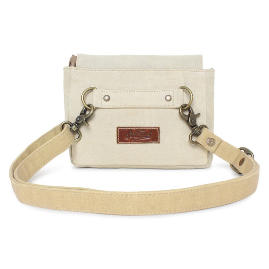 Sixtease Up-cycled Canvas Fanny Pack: Urban Chic, Sustainable Style, Perfect for Effortless Adventures and On-the-Go Essentials!- (SB-4177)