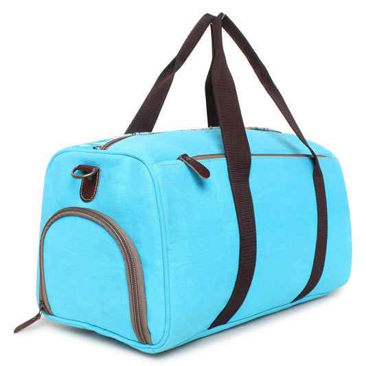 Sixtease Upcycled Canvas Duffle Bag: Your Stylish, Sustainable, Spacious Travel Companion! - (SB-4206)