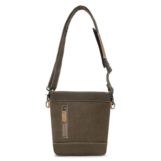 Sixtease Up-cycled Canvas Small and Crossbody Bag: Compact Convenience Meets Sustainable Style for On-the-Go Adventures!- (SB-4212)