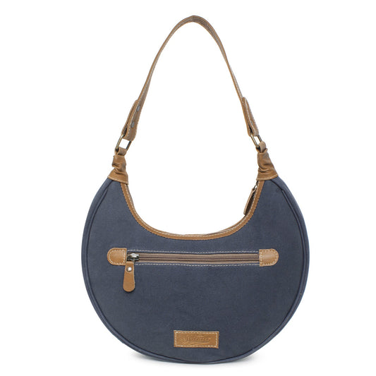 Sixtease Up-cycled Canvas Hobo Bag: Eco-Chic Carryall for Fashion-Forward Individuals Embracing Sustainable Style! - (SB-4259)