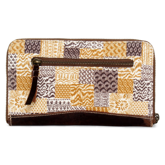 Sixtease Up-cycled Canvas Wallet: Compact Eco-Friendly Style for Your Everyday Essentials!- (SB-4281)