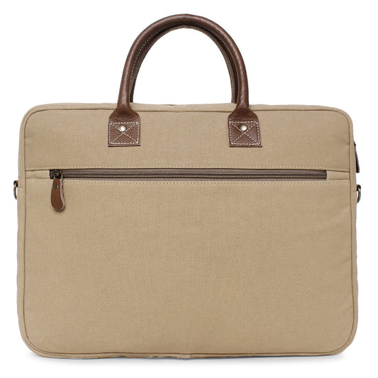 Sixtease Up-cycled Canvas Laptop Bag: Eco-Friendly Tech Carrier for Stylish Professionals On the Move!- (SB-4296)