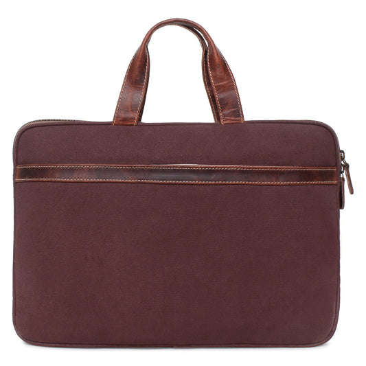 Sixtease Up-cycled Canvas Laptop Sleeve: Stylish Protection for Your Tech Essentials with Eco-Conscious Flair!- (SB-4317)