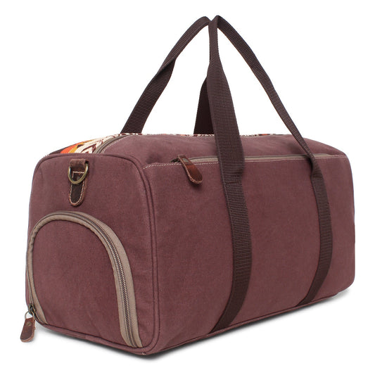 Sixtease Up-cycled Canvas Duffle Bag: Travel in Sustainable Style, Where Adventure Meets Eco-Friendly Elegance! - (SB-4320)