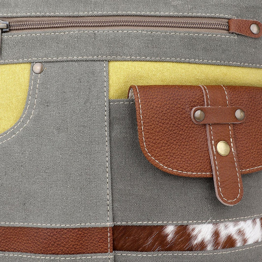 Sixtease Up-cycled Canvas Shoulder Bag: Elevate Your Everyday Carry with Sustainable Style and Eco-Friendly Flair! - (SB-5144)