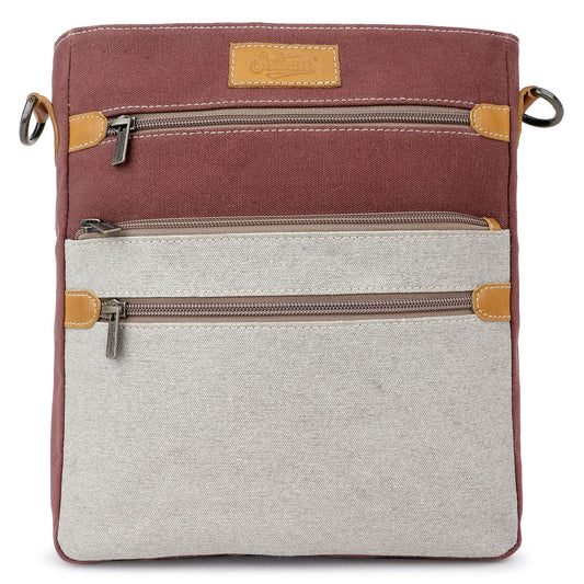 Sixtease Up-cycled Canvas Shoulder Bag: Elevate Your Everyday Carry with Sustainable Style and Eco-Friendly Flair! - (SB-5161)