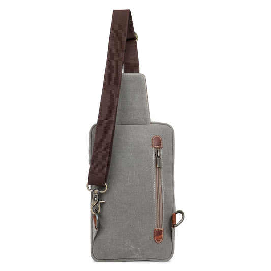 Sixtease Up-cycled Canvas Small and Crossbody Bag: Compact Convenience Meets Sustainable Style for On-the-Go Adventures! - (SB-5165)