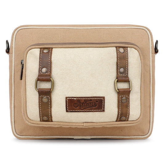 Sixtease Up-cycled Canvas Small and Crossbody Bag: Compact Convenience Meets Sustainable Style for On-the-Go Adventures!- (SB-5171)