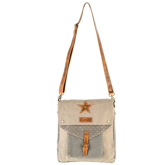 Sixtease Miranda Up-cycled Canvas Shoulder Bag: Unveil Effortless Elegance with Sustainable Flair, Where Every Carry Tells a Stylish Tale! - (SB-3146)