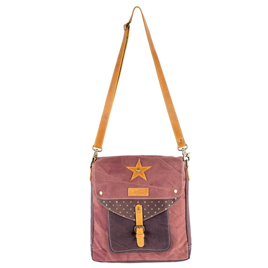 Sixtease Titania Up-cycled Canvas Shoulder Bag: Reign in Sustainable Style, Where Elegance Meets Eco-Conscious Fashion Forwardness!- (SB-3148)