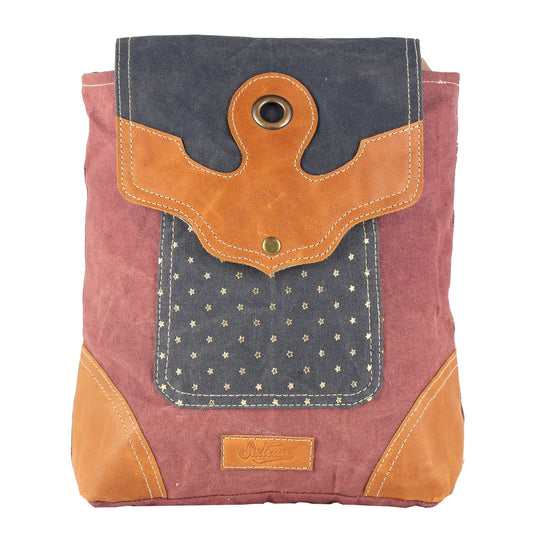 Sixtease Archer Up-cycled Canvas Backpack: Sustainable Style, Urban Adventure, Perfect for Eco-Conscious Explorers and Trendsetting Travelers! - (SB-3156)