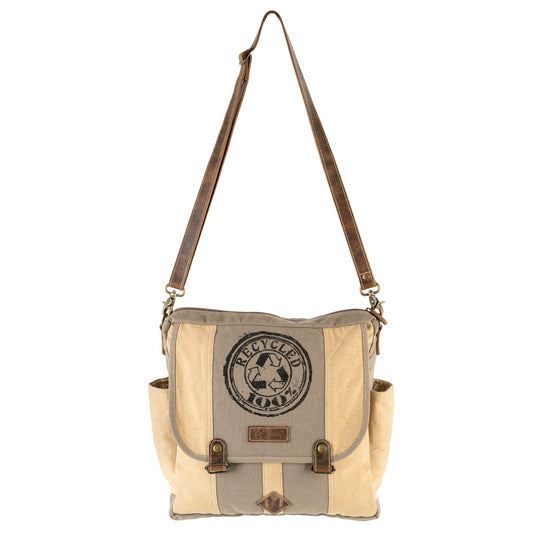 Sixtease Darcy Up-cycled Canvas Shoulder Bag: Define Your Style with Sustainable Sophistication, Where Classic Meets Eco-Conscious Elegance! - (SB-3158)