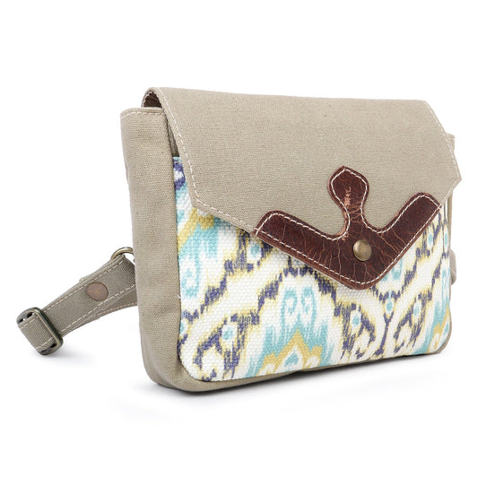 Sixtease Up-cycled Canvas Fanny Pack: Urban Chic, Sustainable Style, Perfect for Effortless Adventures and On-the-Go Essentials! - (SB-4006)